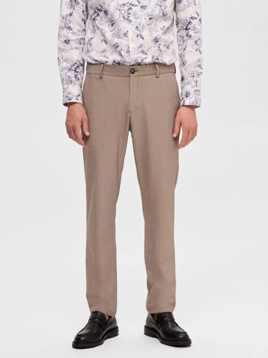 SELECTED 175 SLIM-FIT BYXOR Beige Clearance