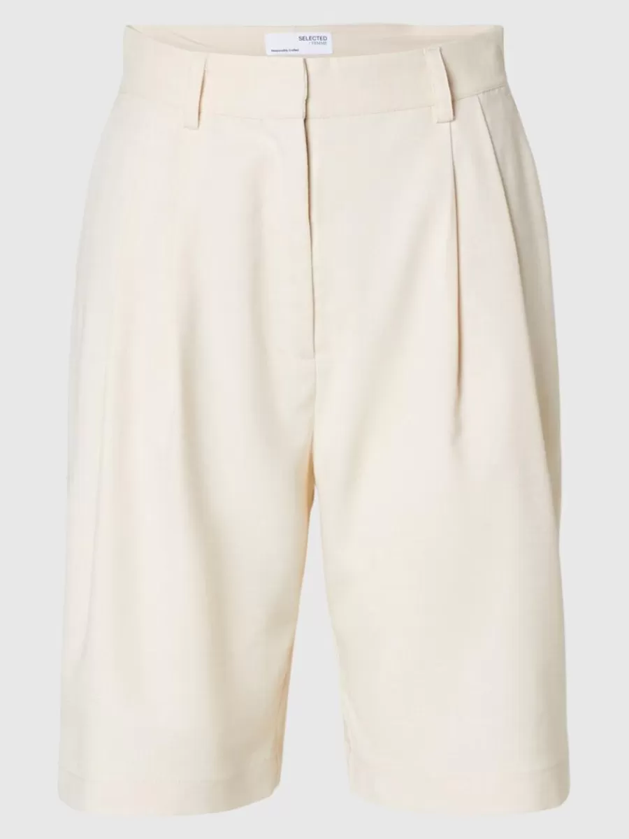 SELECTED HÖG MIDJA SHORTS Beige Cheap