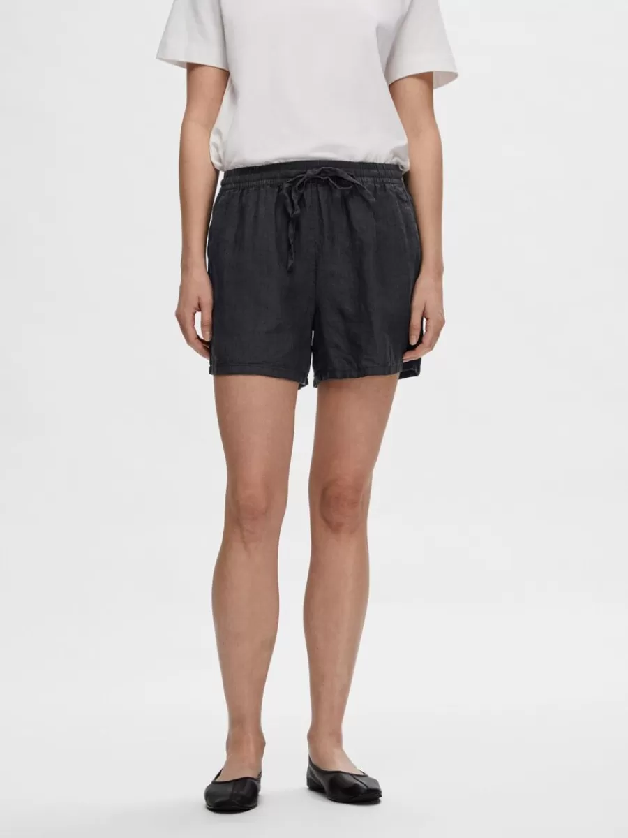 SELECTED LINNESYDDA SHORTS Black Fashion